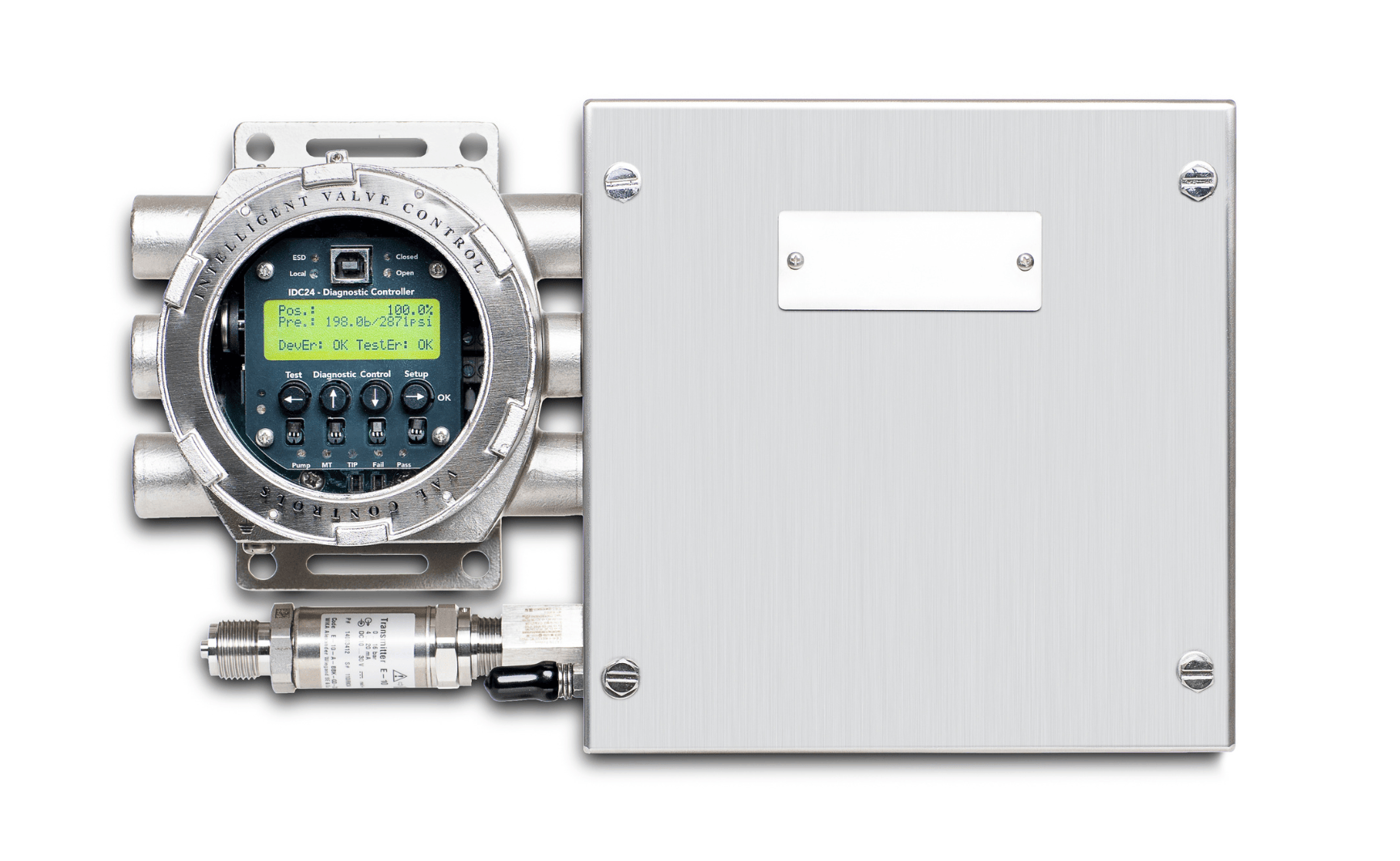 IDC24-AF - Intelligent Diagnostics controller in SS316L housing material. Used for partial stroke testing ESD valves.